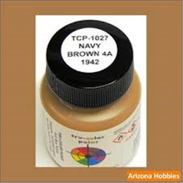 Tru-Color Paint Navy Brown 4-A 1942 Paint Bottle TCP1027